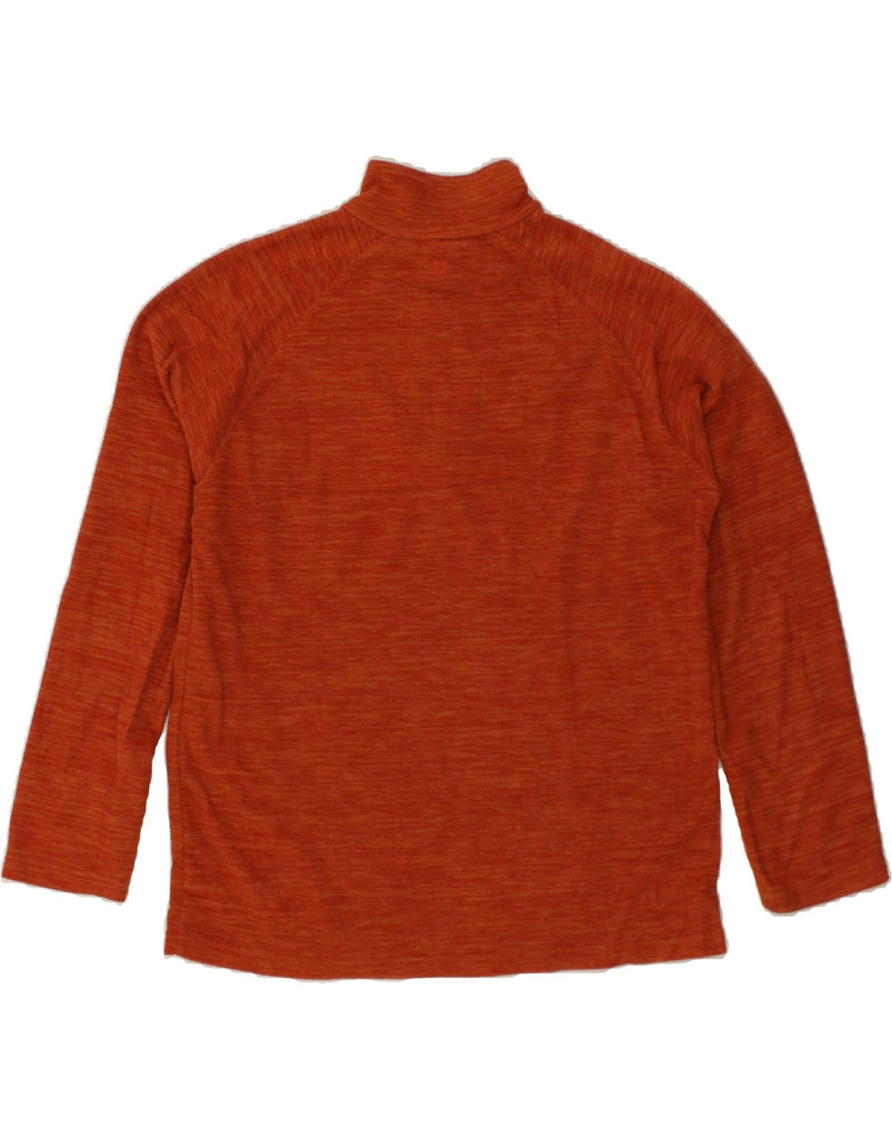 MOUNTAIN WAREHOUSE Mens Zip Neck Fleece Jumper Medium Orange Polyester | Vintage Mountain Warehouse | Thrift | Second-Hand Mountain Warehouse | Used Clothing | Messina Hembry 