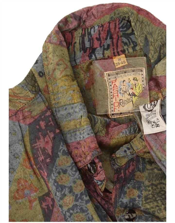 C&A Mens Shirt Size 39/40 Medium Multicoloured Geometric Viscose