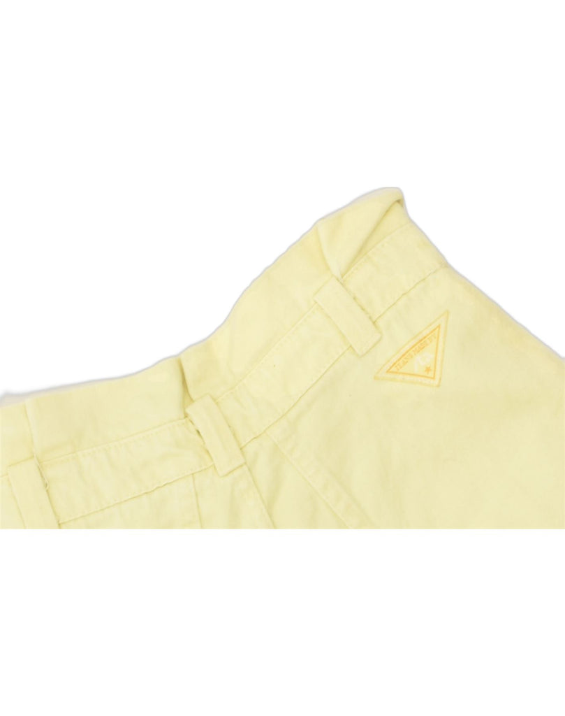 VINTAGE Womens Casual Trousers W26 L30 Yellow Cotton | Vintage Vintage | Thrift | Second-Hand Vintage | Used Clothing | Messina Hembry 