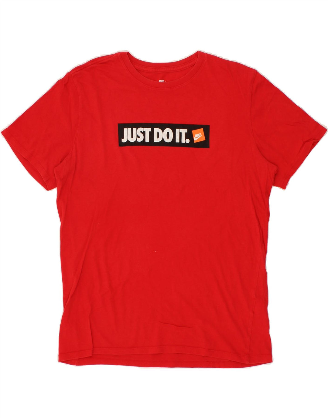 NIKE Mens Athletic Cut Graphic T-Shirt Top Large Red Cotton Vintage Nike and Second-Hand Nike from Messina Hembry 