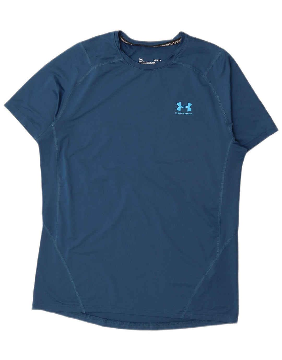 Under Armour Mens Heat Gear T-Shirt Top Large Blue