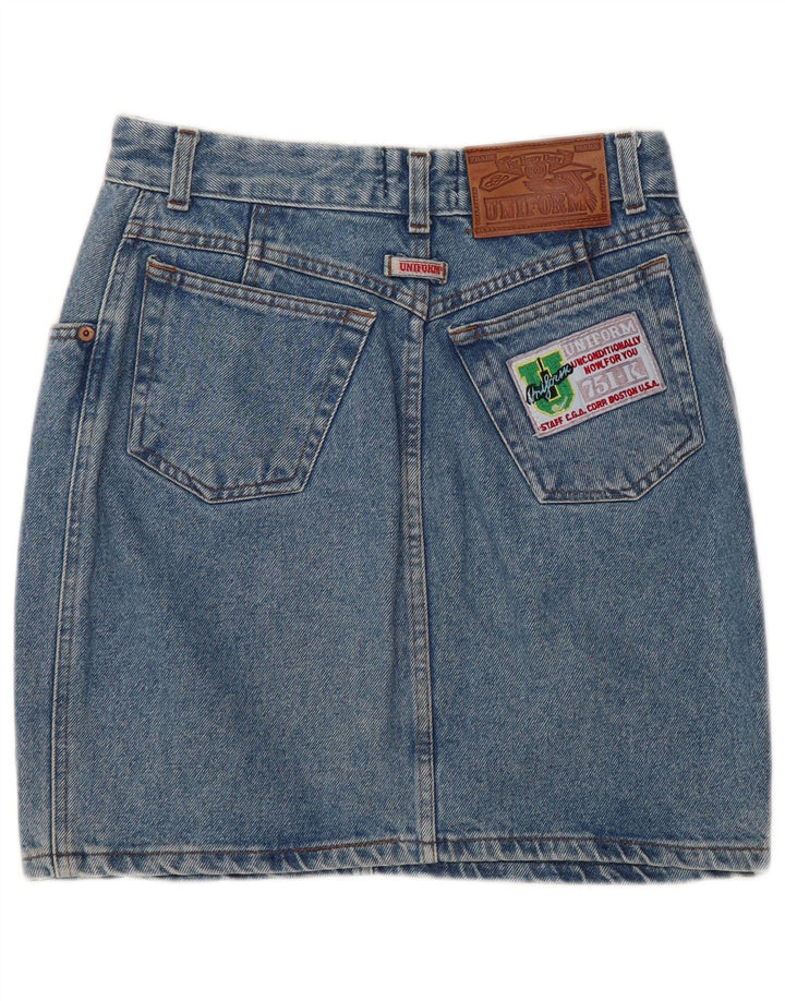 Uniform Womens Denim Skirt W28 Medium Blue Cotton