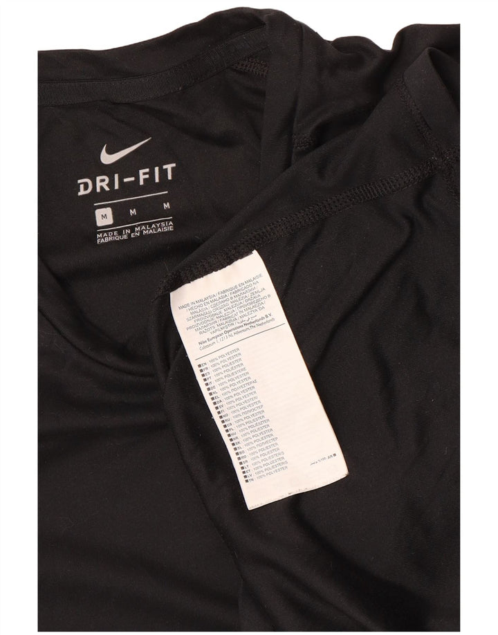 Nike Mens Dri Fit T-Shirt Top Medium Black Polyester
