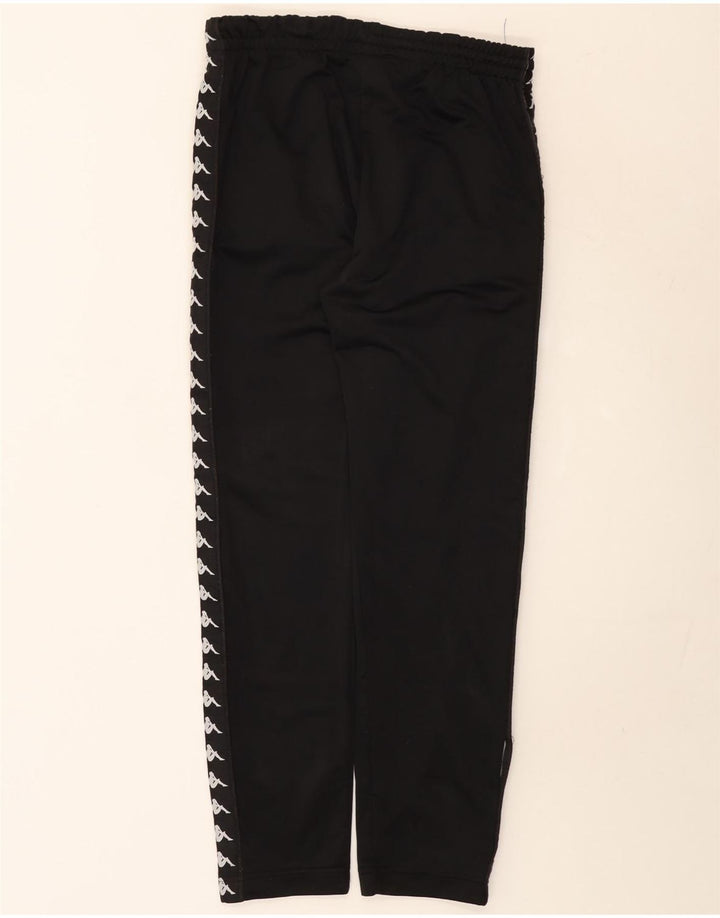 Kappa Mens Graphic Tracksuit Trousers Joggers Medium Black Polyester