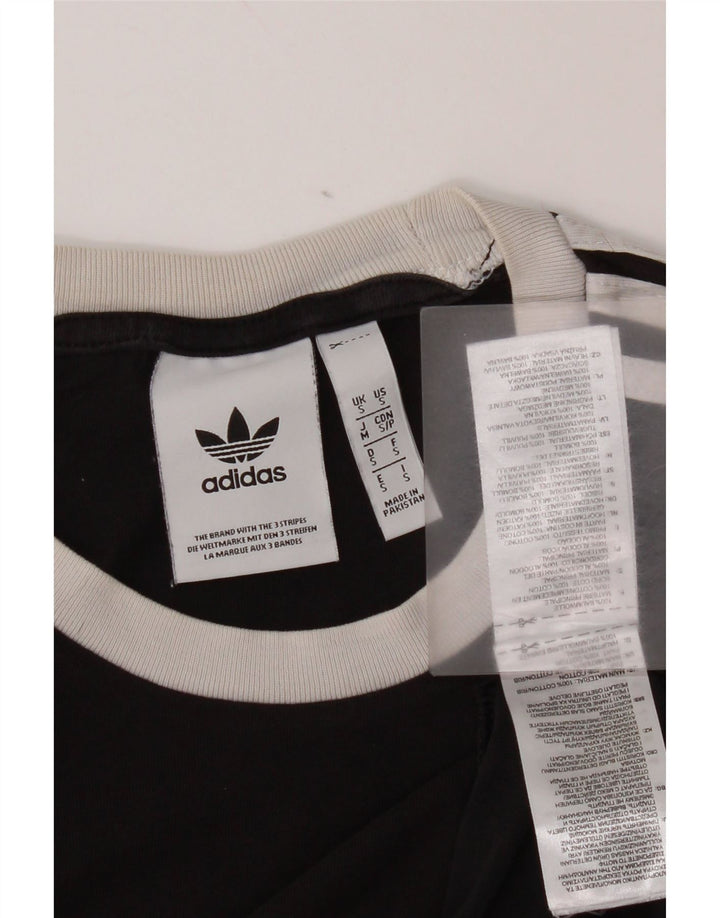 Adidas Mens T-Shirt Top Small Black Cotton