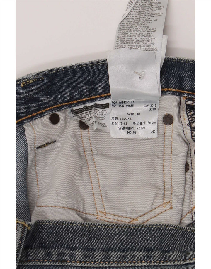 Levi's Mens 522 Straight Jeans W30 L30 Blue Cotton