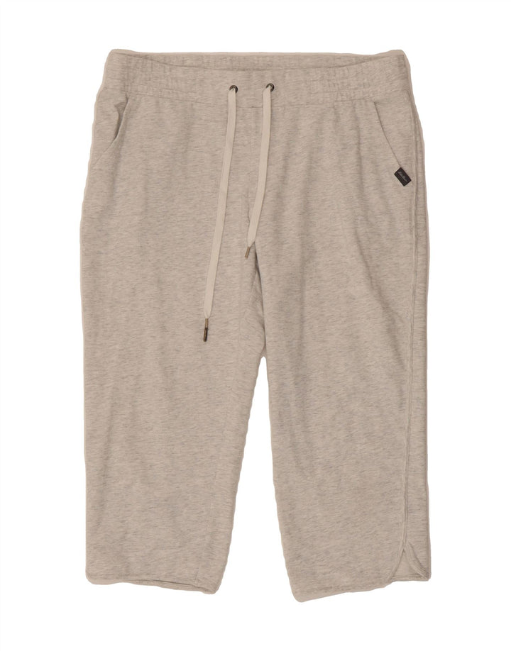 EDDIE BAUER Womens Capri Tracksuit Trousers UK 16 Large  Grey Flecked Vintage Eddie Bauer and Second-Hand Eddie Bauer from Messina Hembry 
