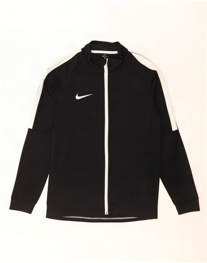 Nike Mens Dri Fit Tracksuit Top Jacket Medium Black Colourblock Polyester