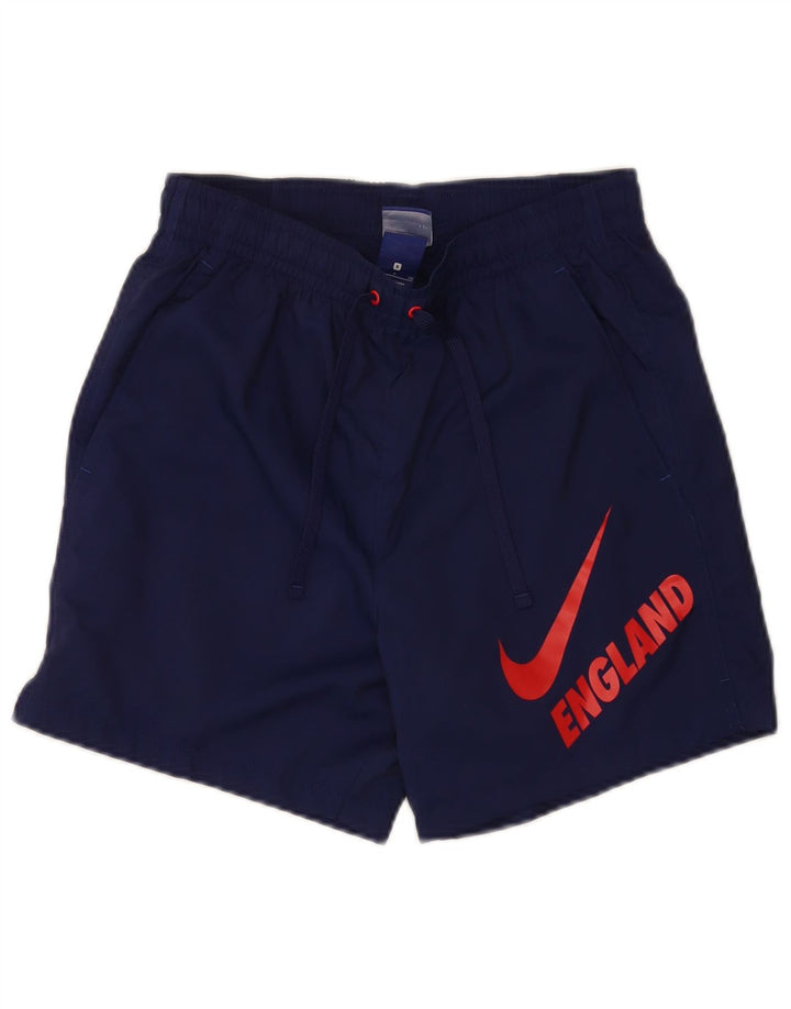 Nike Mens Graphic Swimming Shorts Small Navy Blue Polyester