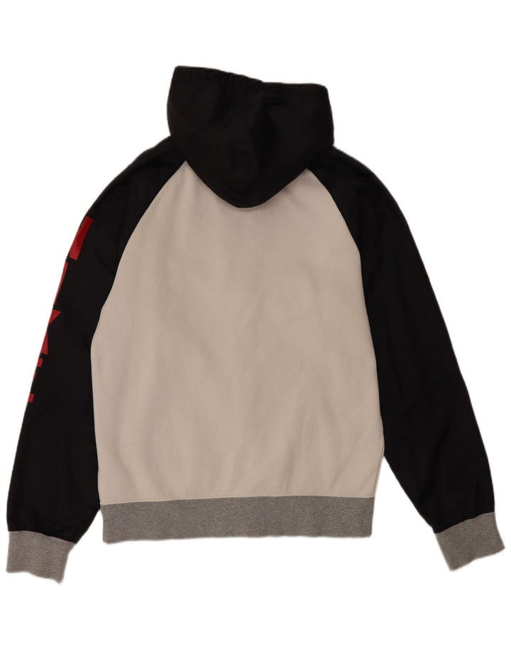 Nike Mens Graphic Zip Hoodie Sweater Medium Black Colourblock Cotton