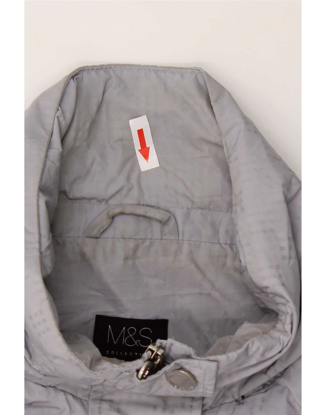 Marks & Spencer Womens Hooded Utility Jacket UK 18 XL Grey Polyester