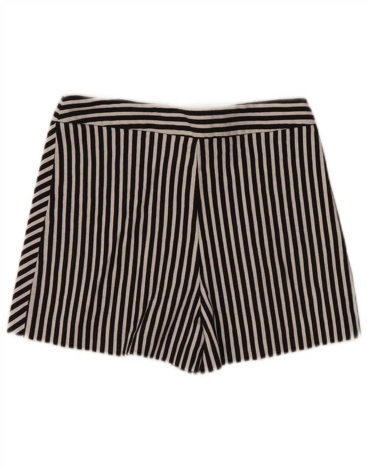 Zara Womens Skort UK 4 XS  Black Striped Cotton