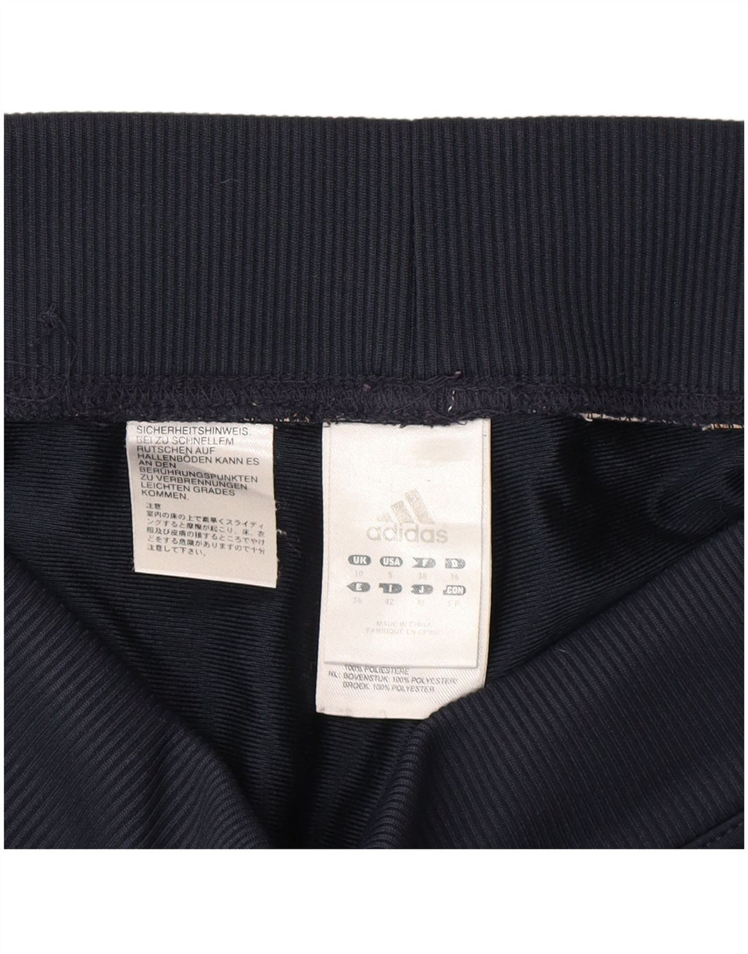 Adidas Womens Tracksuit Trousers UK 10 Small Navy Blue Polyester