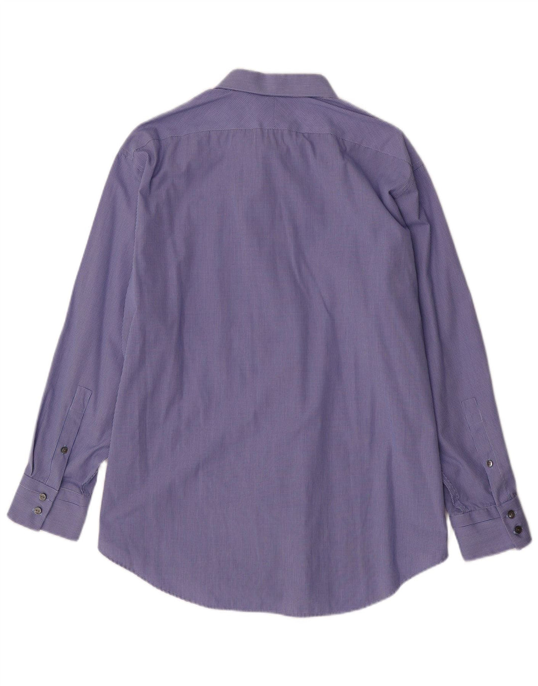 CALVIN KLEIN Mens Slim Fit Shirt Size 17 1/2 XL Blue Check Cotton