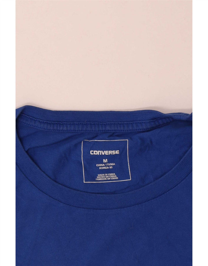 Converse Mens Graphic T-Shirt Top Medium Blue Cotton