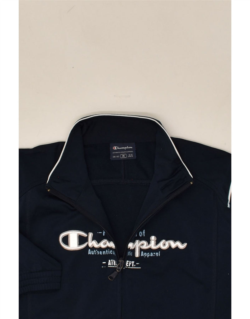 CHAMPION Boys Graphic Tracksuit Top Jacket 9-10 Years Medium Navy Blue | Vintage Champion | Thrift | Second-Hand Champion | Used Clothing | Messina Hembry 