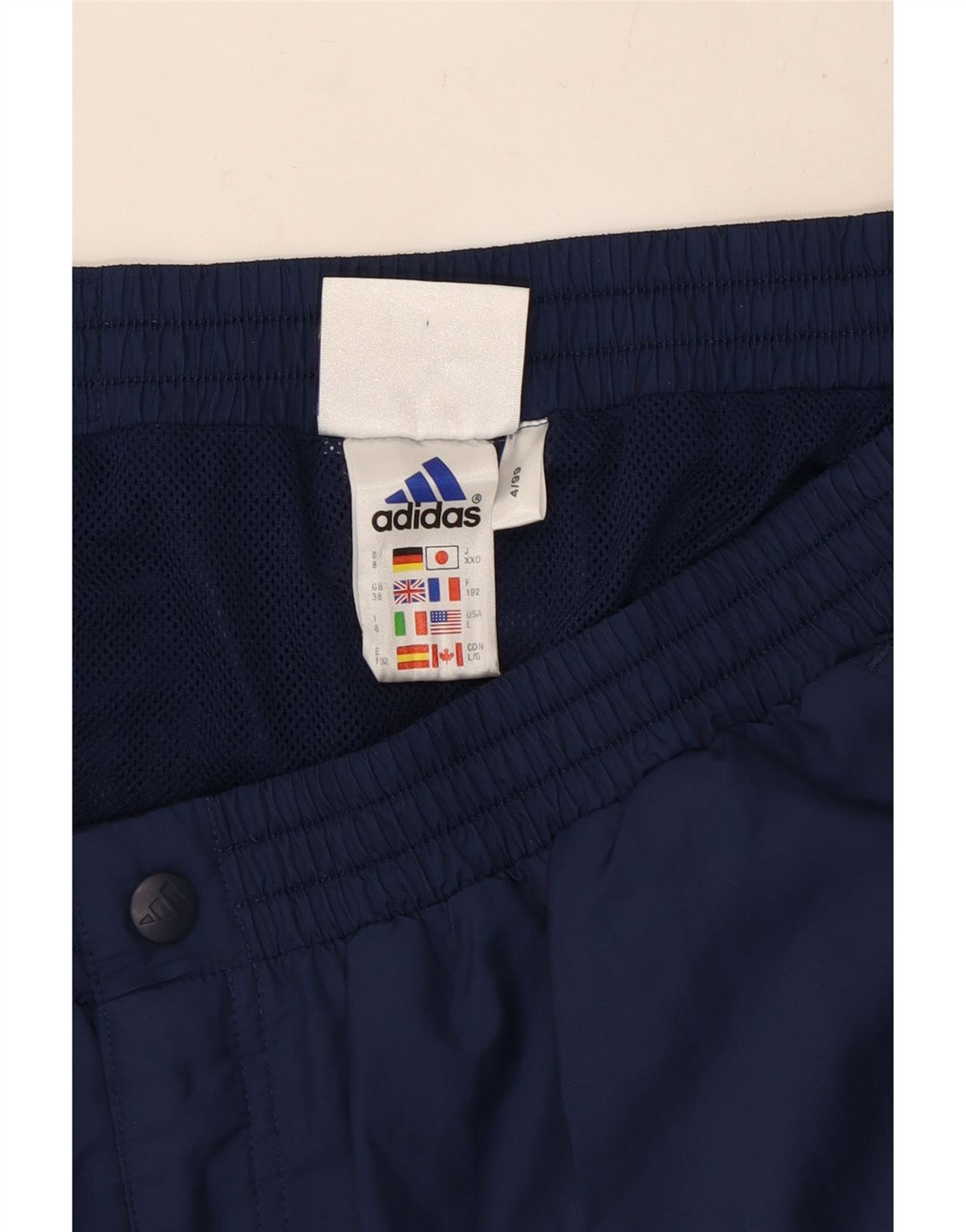 Adidas Mens Cargo Tracksuit Trousers Large  Navy Blue Polyester