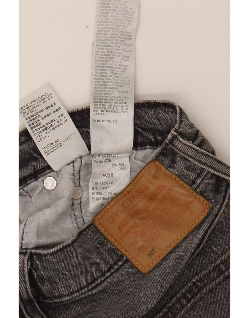 LEVI'S Womens 501 Denim Shorts W28 Medium Grey Cotton Vintage Levi's and Second-Hand Levi's from Messina Hembry 