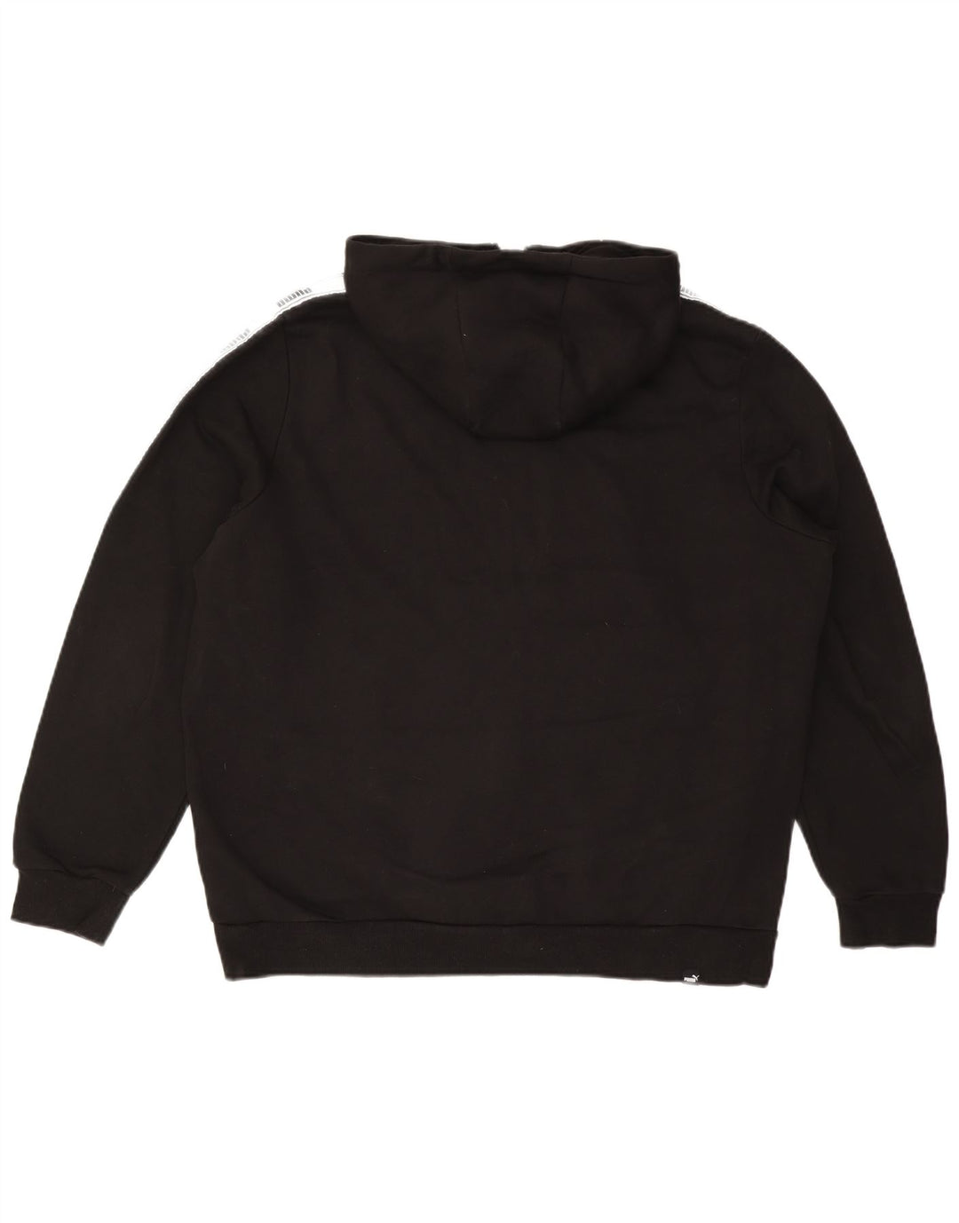 PUMA Mens Graphic Zip Hoodie Sweater XL Black Colourblock Cotton