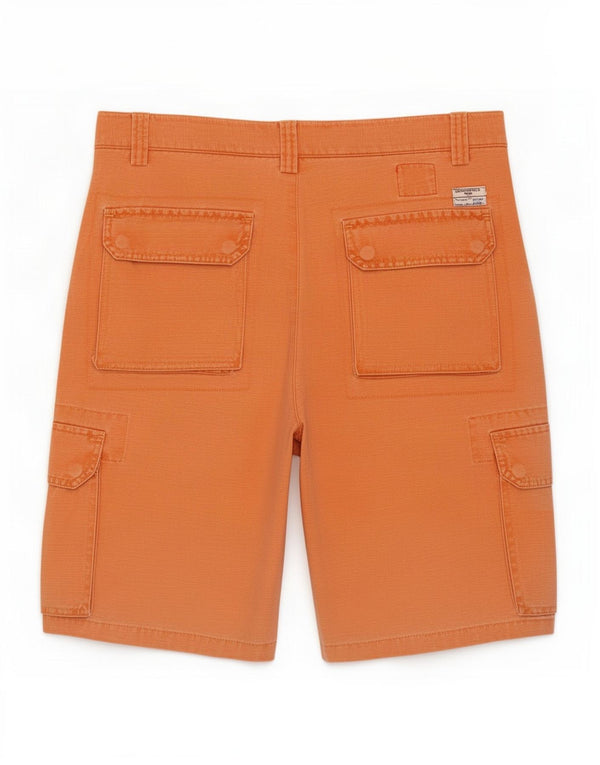 Brooksfield Mens Cargo Shorts IT 50 Large W34 Orange Cotton