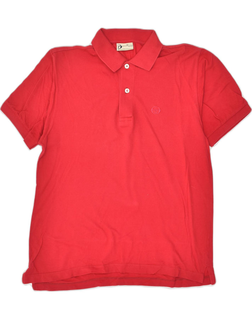 SERGIO TACCHINI Mens Polo Shirt Medium Red Cotton | Vintage Sergio Tacchini | Thrift | Second-Hand Sergio Tacchini | Used Clothing | Messina Hembry 