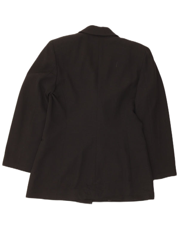 Luisa Spagnoli Womens Double Breasted Blazer Jacket IT 44 Medium Black