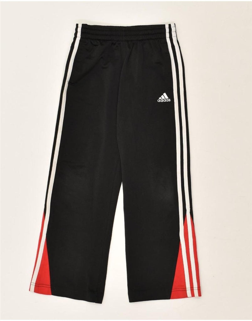 ADIDAS Boys Tracksuit Trousers 7-8 Years Black Polyester | Vintage Adidas | Thrift | Second-Hand Adidas | Used Clothing | Messina Hembry 