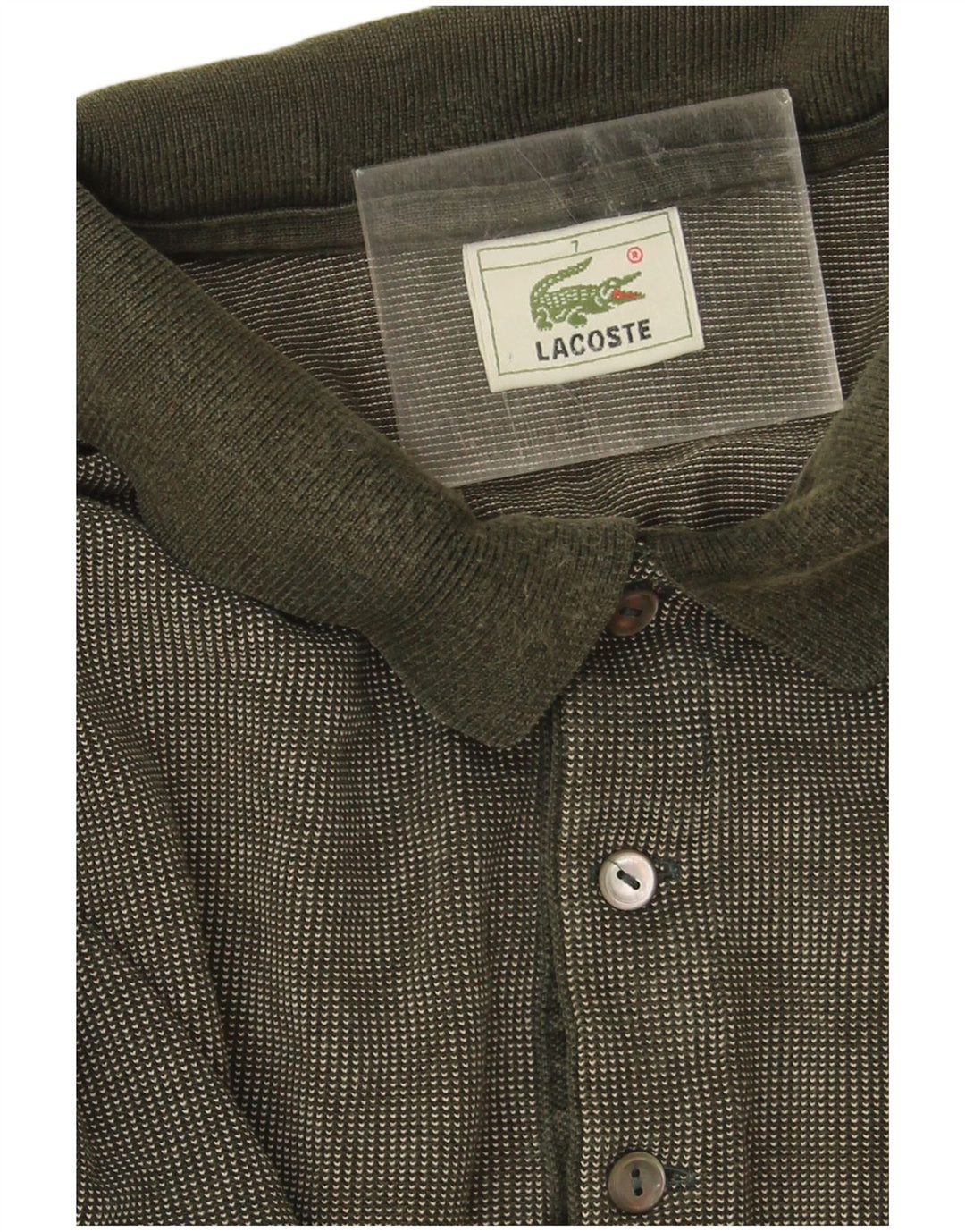 Lacoste Mens Polo Shirt Size 7 2XL Khaki Cotton