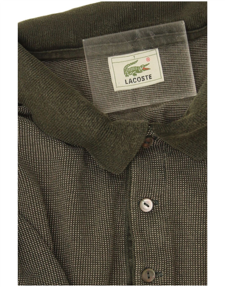 Lacoste Mens Polo Shirt Size 7 2XL Khaki Cotton
