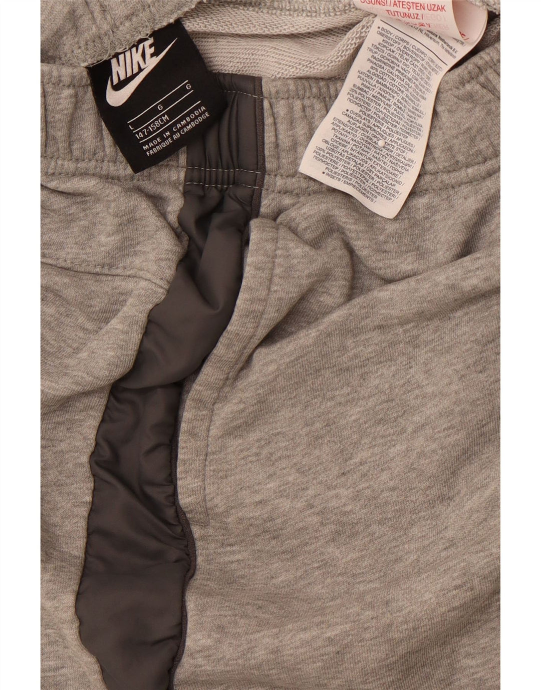 NIKE Boys Sport Shorts 12-13 Years Large  Grey Colourblock Cotton