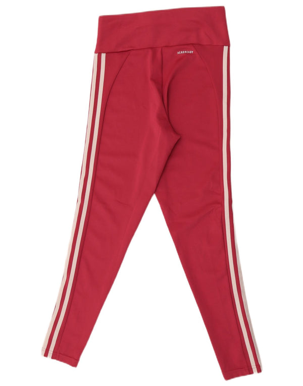 Adidas Womens Aeroready Leggings UK 8/10 Small  Pink Polyester