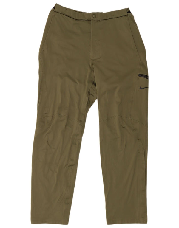 Nike Mens Cargo Windbreaker Trousers Large Khaki Polyester