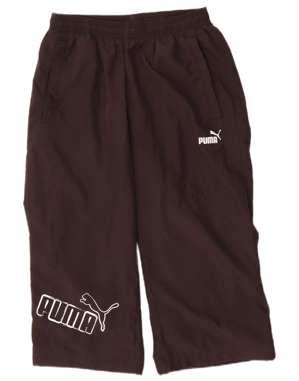 Puma Boys Graphic Tracksuit Trousers 13-14 Years Black Polyester