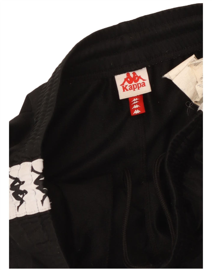 KAPPA Womens Tracksuit Trousers Joggers UK 14 Medium Black Colourblock