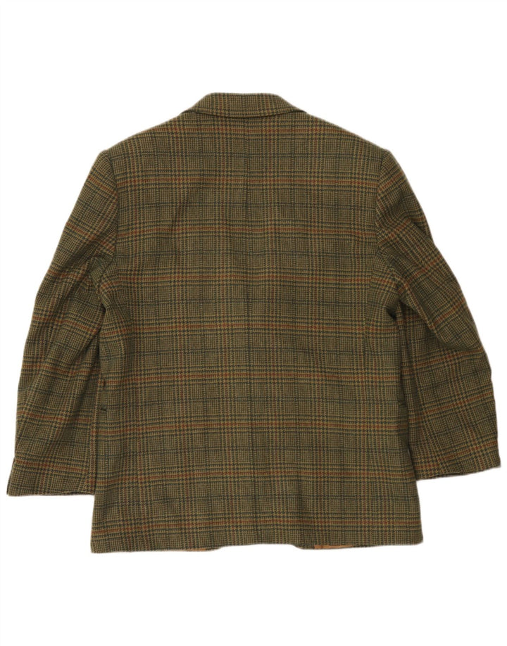 Incom Mens 2 Button Blazer Jacket UK 38 Medium Khaki Houndstooth