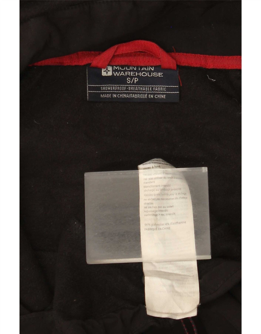 Mountain Warehouse Mens Hooded Windbreaker Jacket UK 36 Small Black