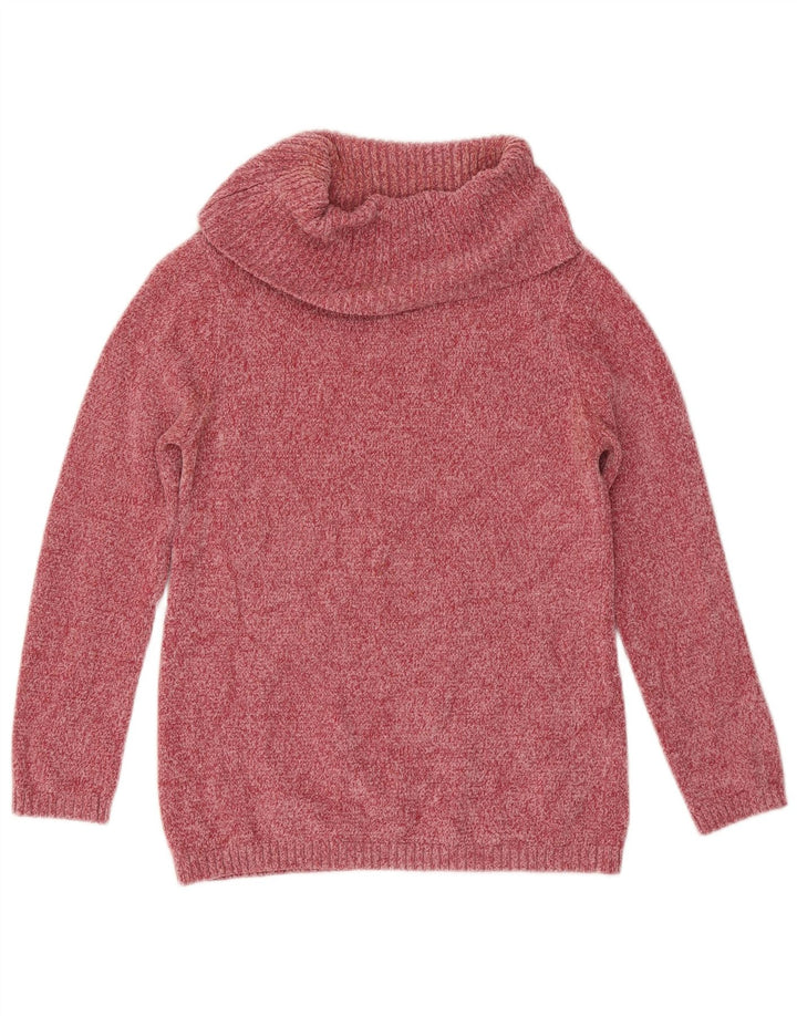 Marks & Spencer Womens Roll Neck Jumper Sweater UK 10 Small  Pink Viscose