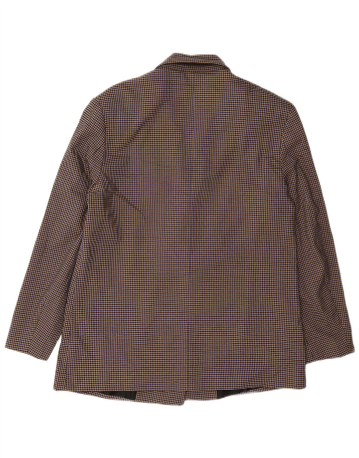 Zara Womens Oversized Blazer Jacket UK 10 Small Multicoloured Houndstooth