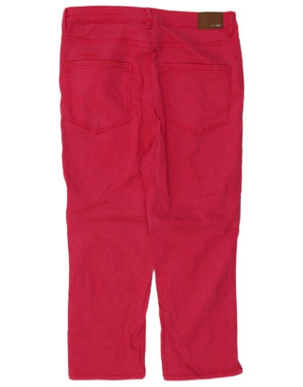 Marks & Spencer Womens Skinny Capri Jeans UK 14 Large W30 L21 Pink Cotton