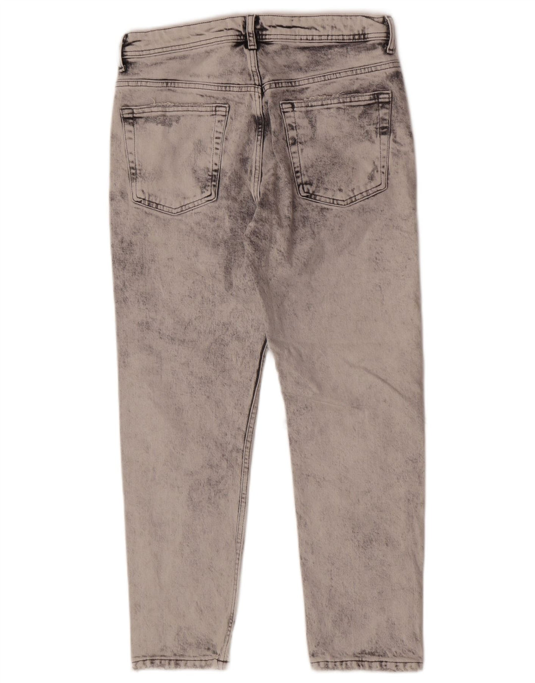 Zara Mens Distressed Tapered Jeans EU 40 Medium W31 L26 Grey Cotton