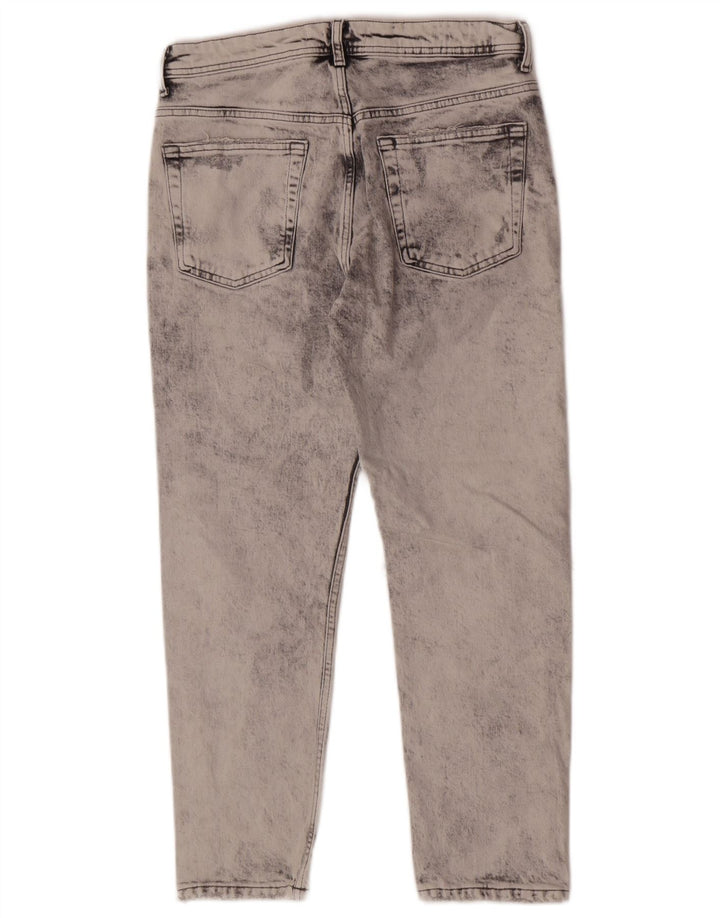 Zara Mens Distressed Tapered Jeans EU 40 Medium W31 L26 Grey Cotton