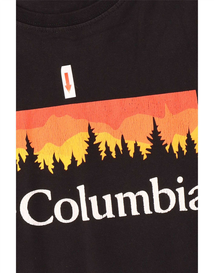 Columbia Mens Graphic T-Shirt Top Medium Black Cotton