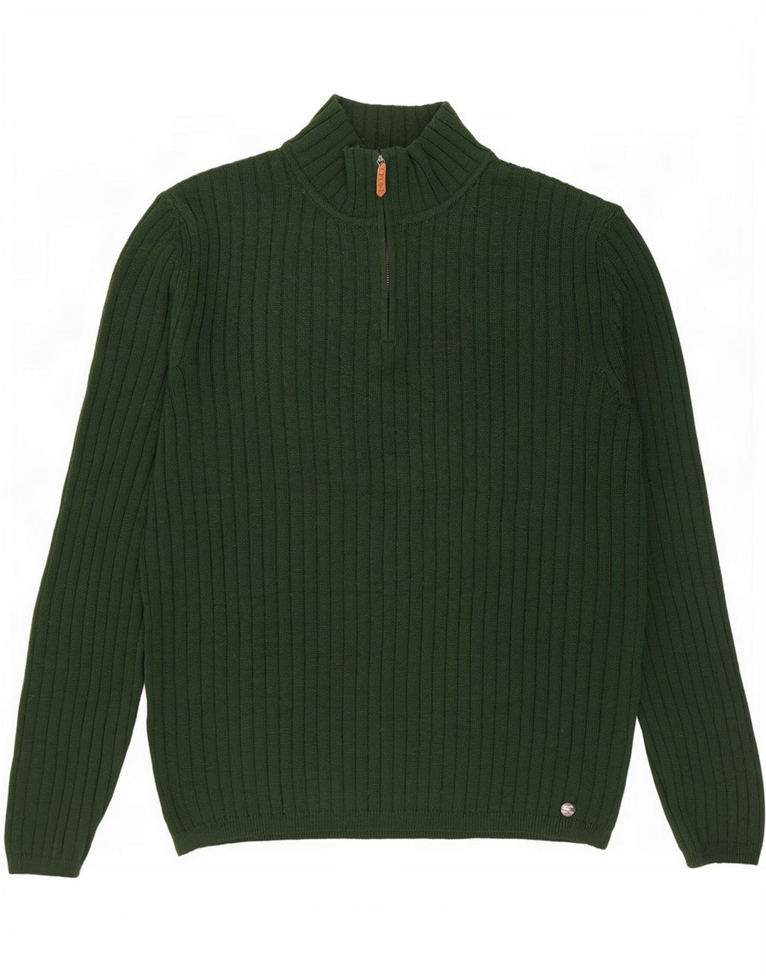 Rifle Mens Zip Neck Jumper Sweater 3XL Green