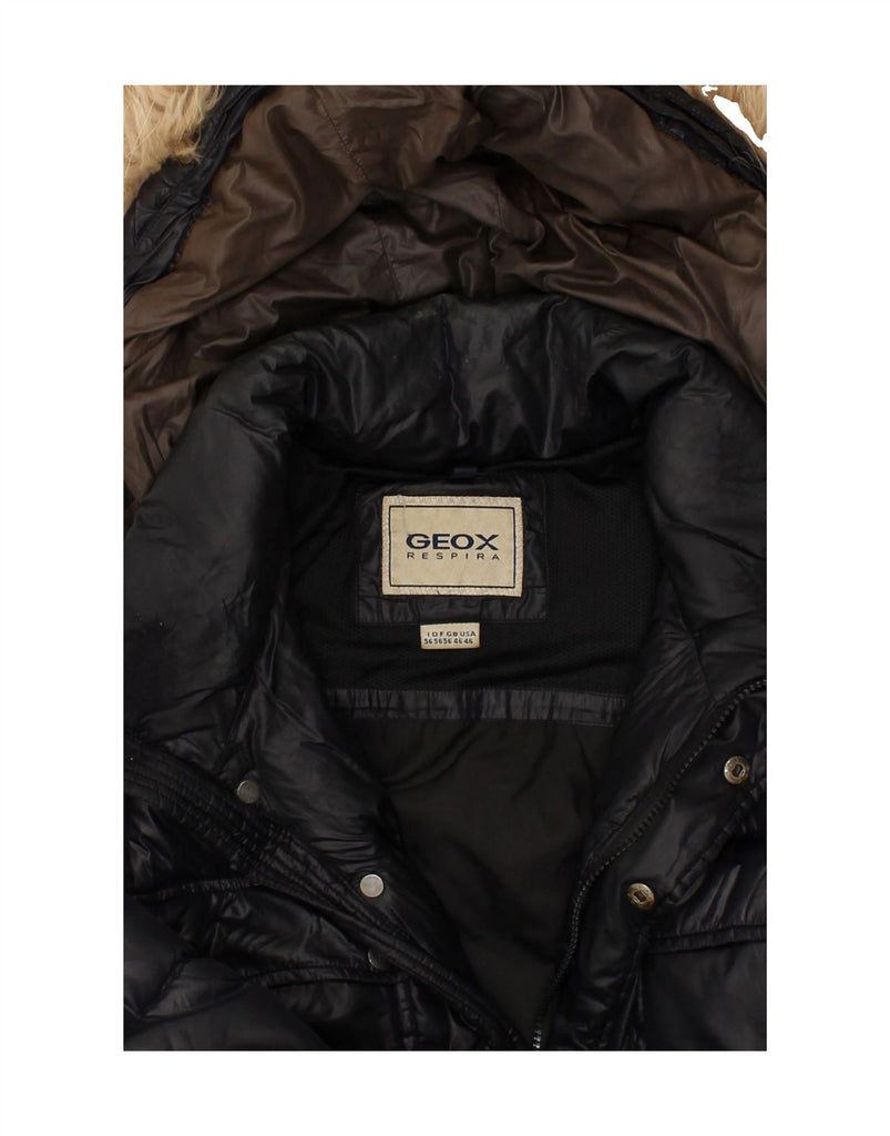 GEOX Mens Hooded Padded Jacket IT 56 3XL Navy Blue Polyamide | Vintage Geox | Thrift | Second-Hand Geox | Used Clothing | Messina Hembry 