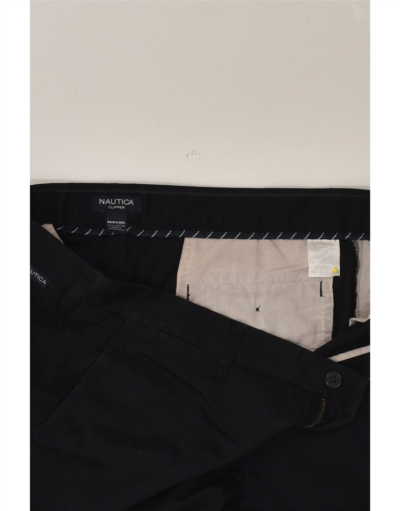 NAUTICA Mens Straight Chino Trousers W36 L32  Black Cotton | Vintage Nautica | Thrift | Second-Hand Nautica | Used Clothing | Messina Hembry 