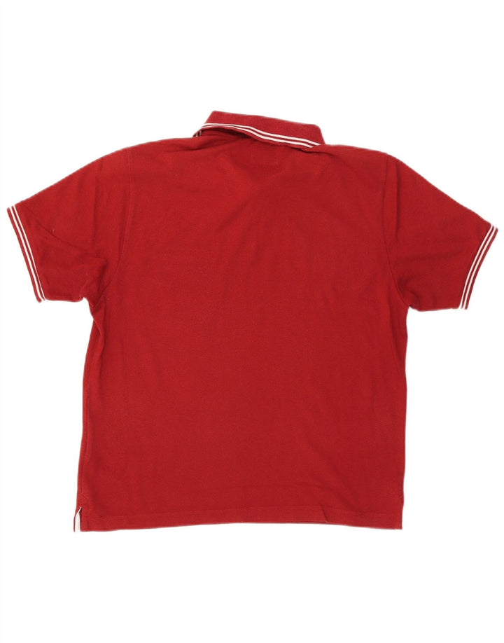 CHAMPION Mens Easy Fit Polo Shirt Small Red Cotton