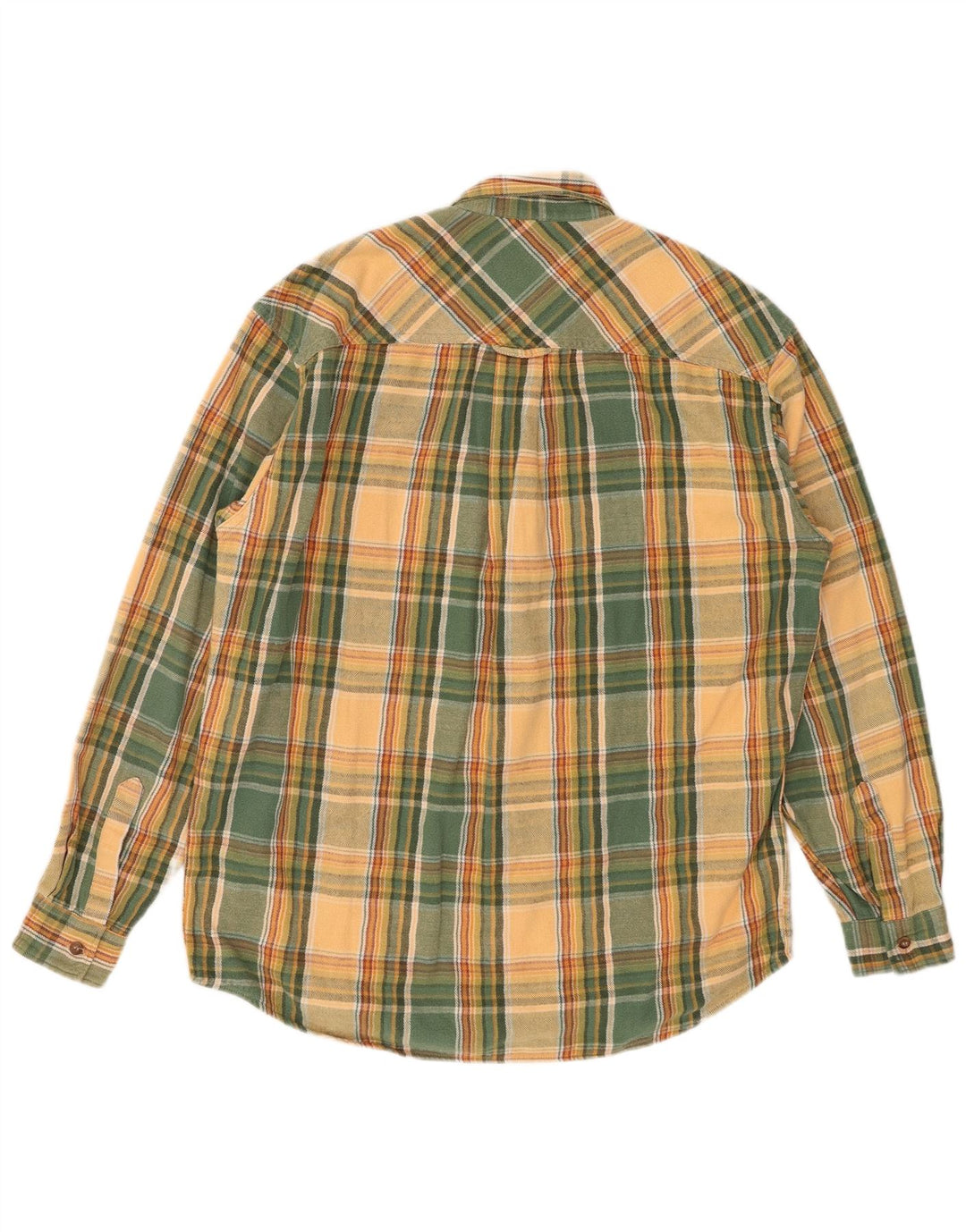 MARLBORO CLASSICS Mens Flannel Shirt Medium Green Check