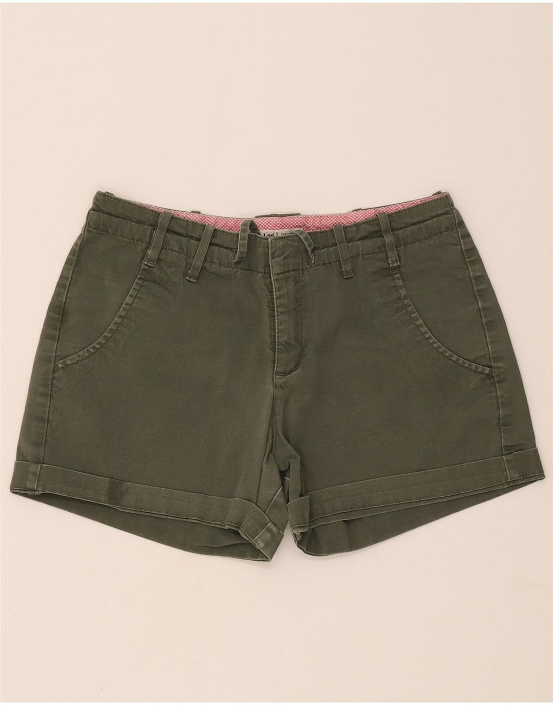 LEE Womens Casual Shorts US 4 Small W28  Khaki Cotton Vintage Lee and Second-Hand Lee from Messina Hembry 