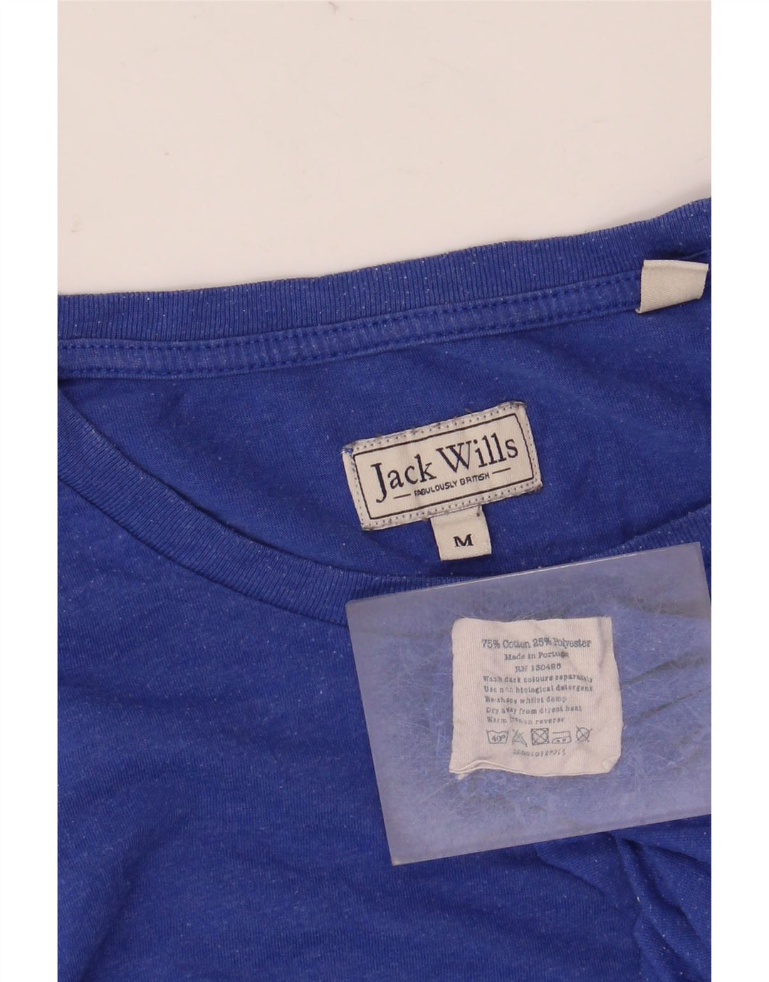 Jack Wills Mens T-Shirt Top Medium Blue Cotton