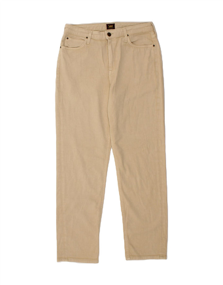 LEE Womens Carol Straight Jeans W31 L30 Beige Cotton Vintage Lee and Second-Hand Lee from Messina Hembry 
